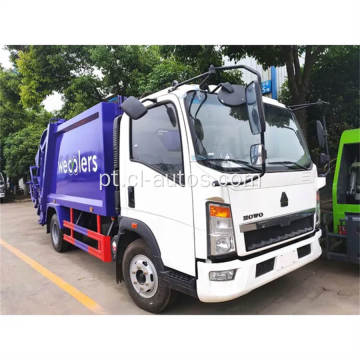 SINOTRUK HOWO 5M3 6M3 Caminhão de lixo compacto